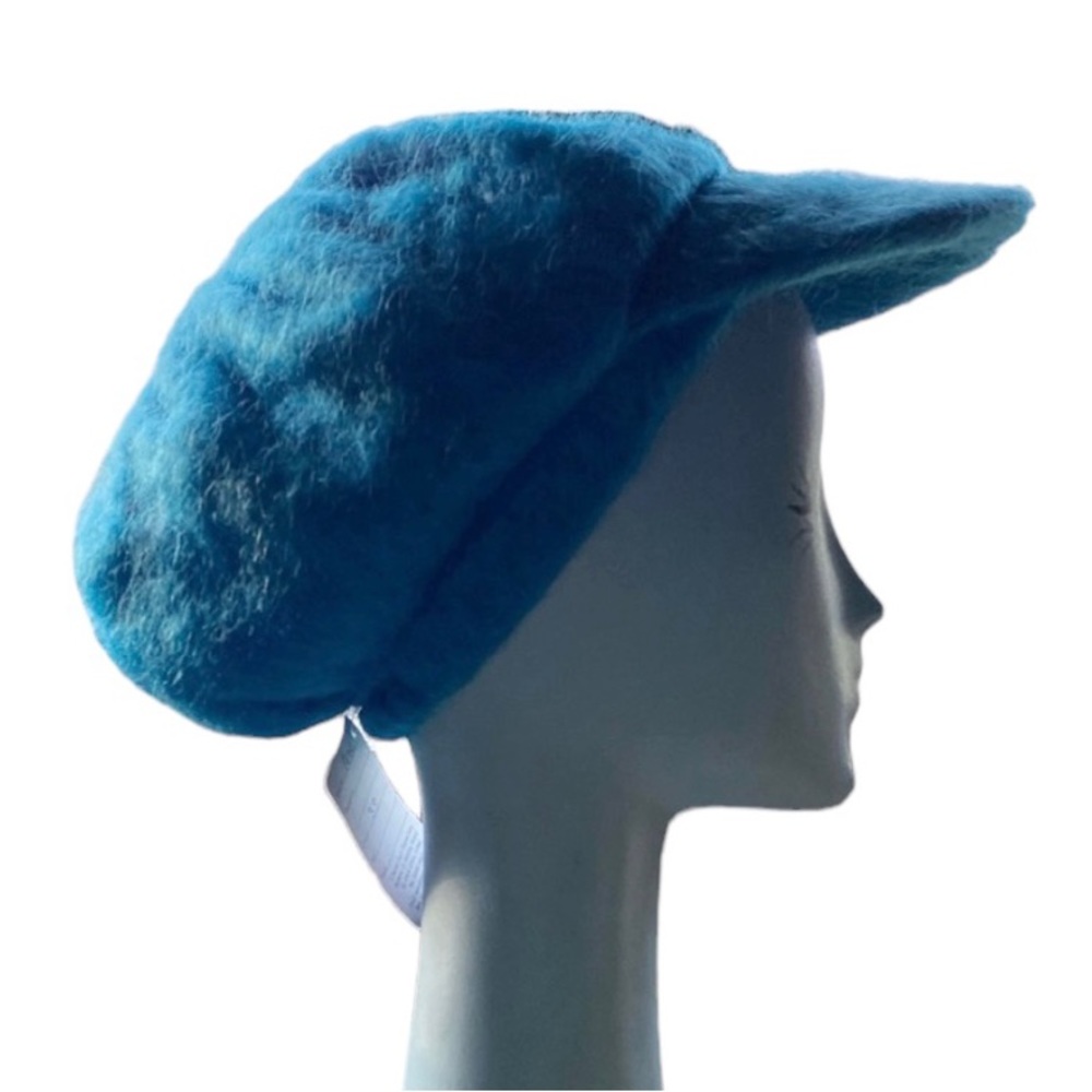 Vintage Aqua Teal Blue Landau Hat Women’s One Size Accessory Fuzzy Material!